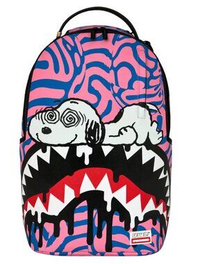 Sprayground x Snoopy DAYZ Backpack🔥NWT Black Pink Bookbag Large School Bag